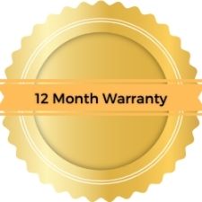 12-month workmanship warranty badge