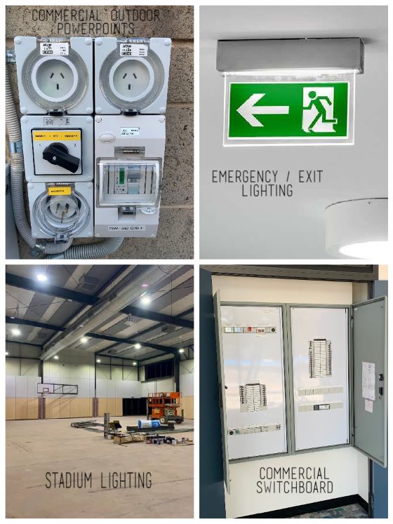 Commercial maintenance electrician servicing electrical equipment in a Melbourne business
